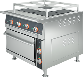 Marine Cooking Range W/Oven (Square Hot Plates)